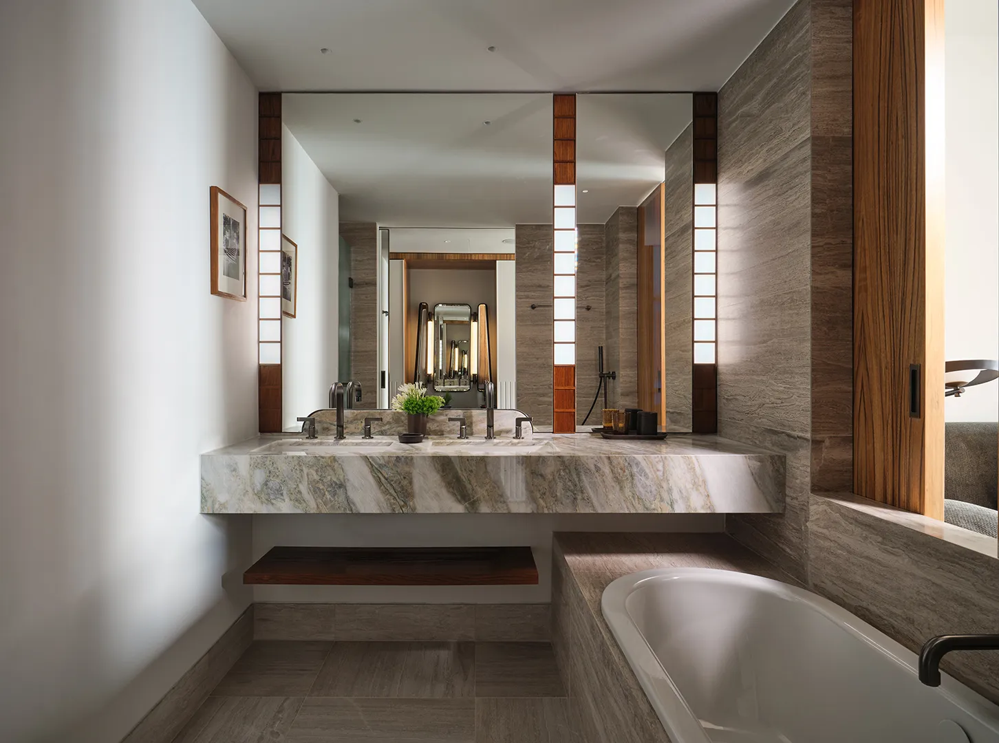 A bathroom, in marble