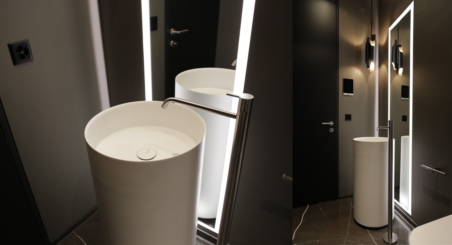 The guest washbasin, and its lighting