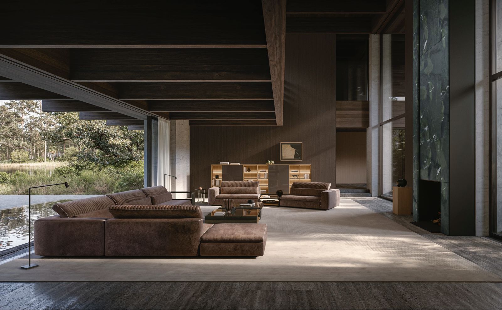 Living furniture in a contemporary interior — Design Avenue showroom