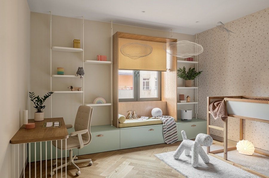 Children's room with bunk bed