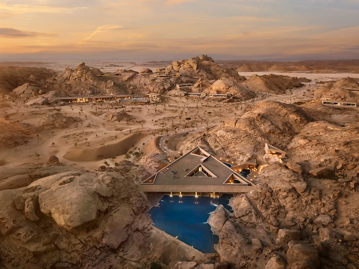The resort, seen from above
