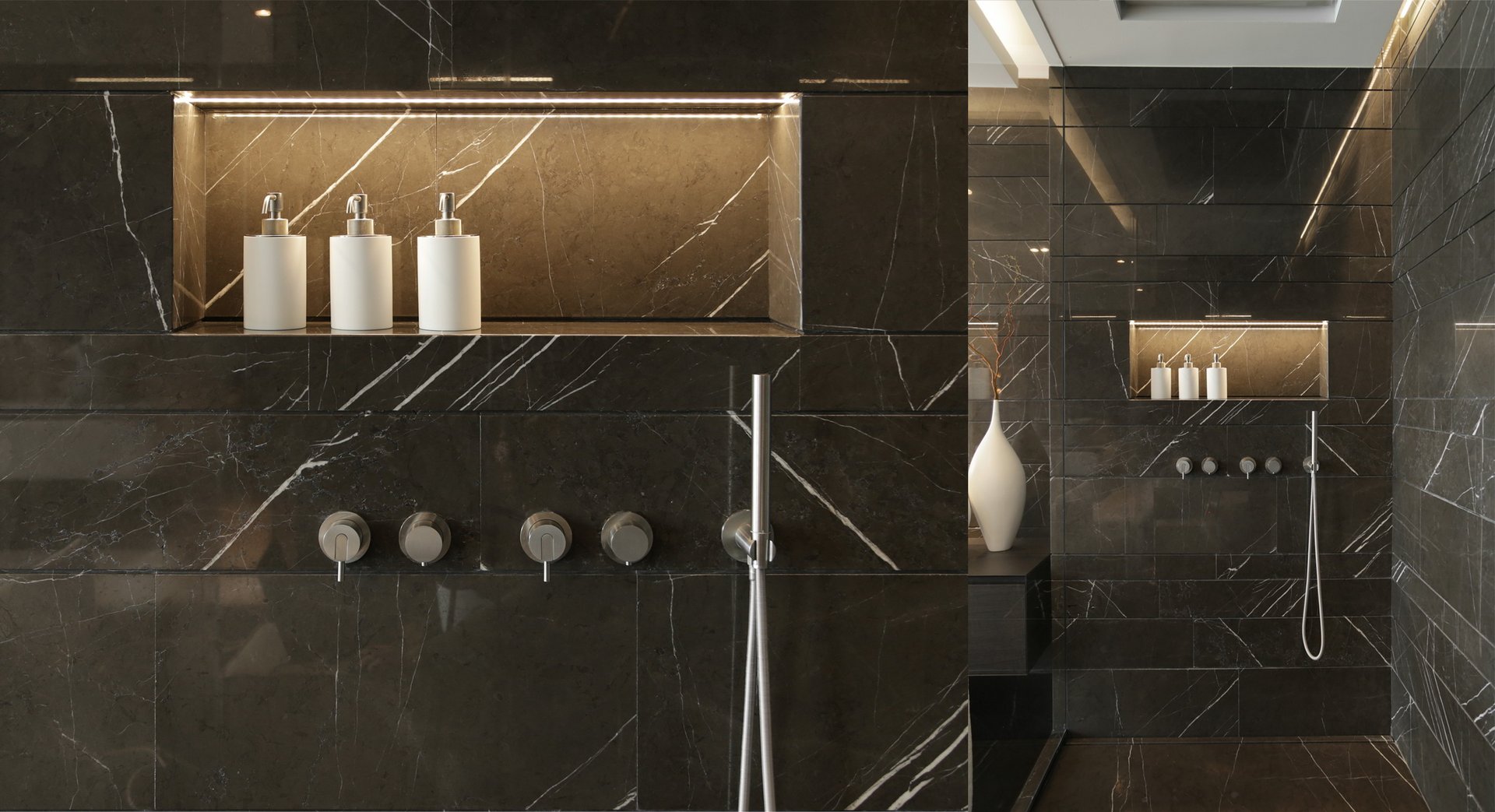 The shower, in detail