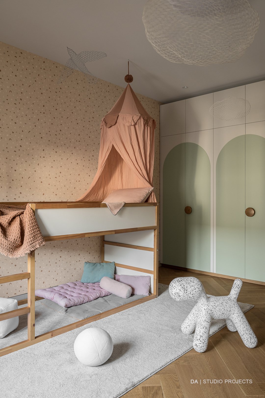 Children's room with canopy bed